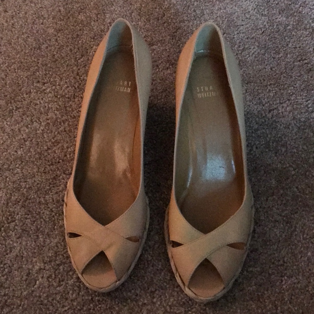 Stuart Weitzman Peep Toe Wedge